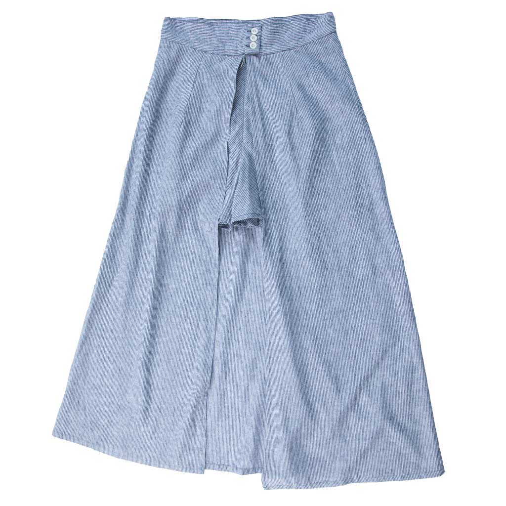 1930s Playsuit SkirtWhite Blue Stripe