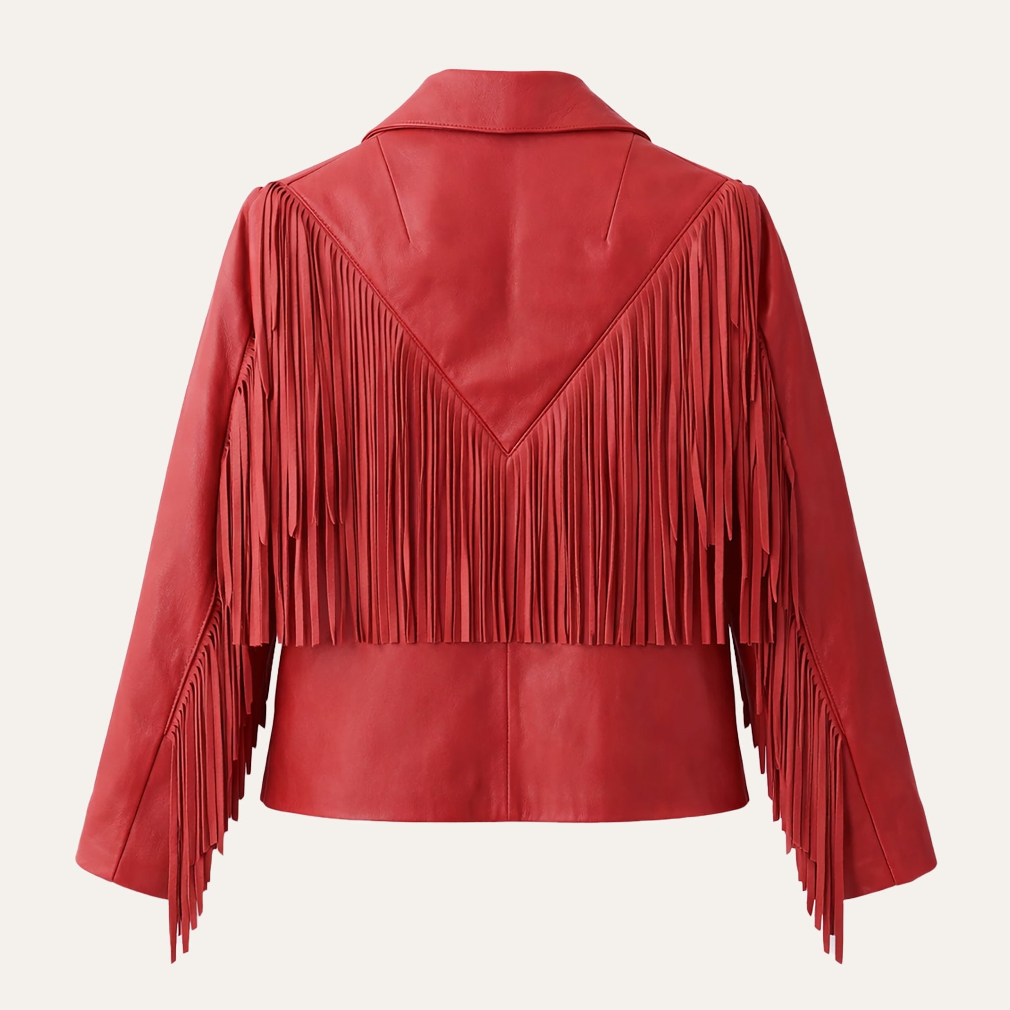 Absaroka Fringe Leather JacketRed Dahlia
