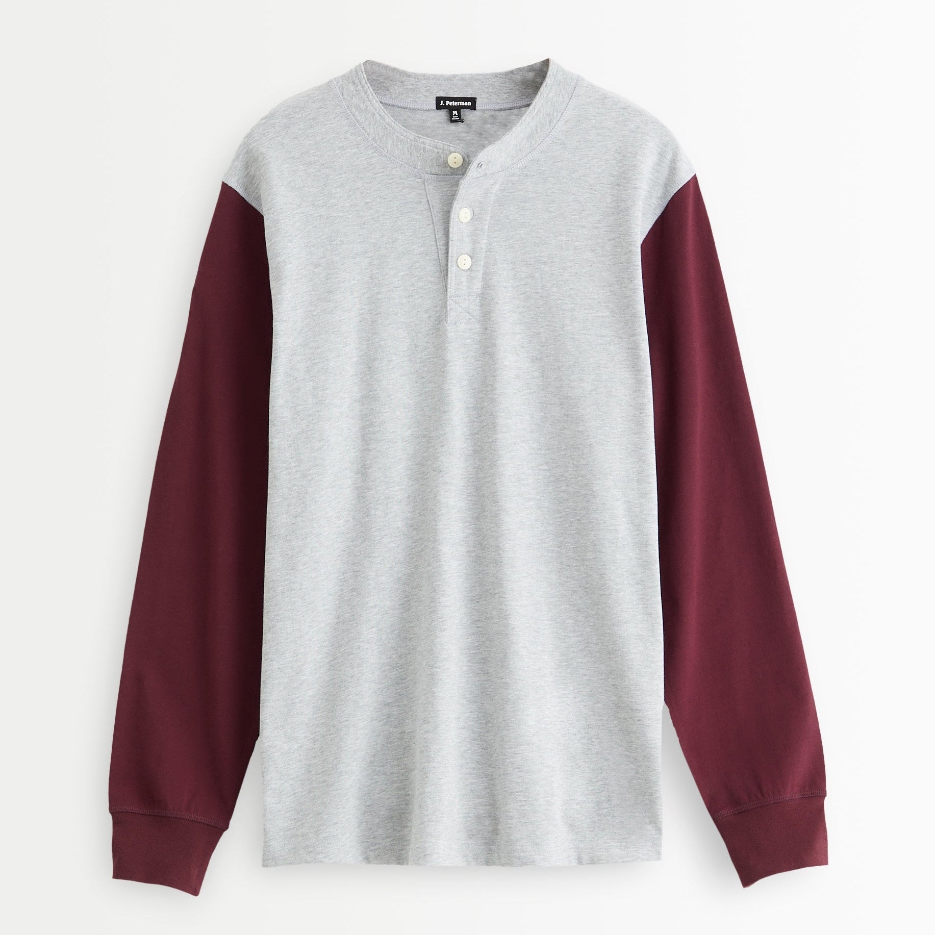 Heather Grey with Burgundy