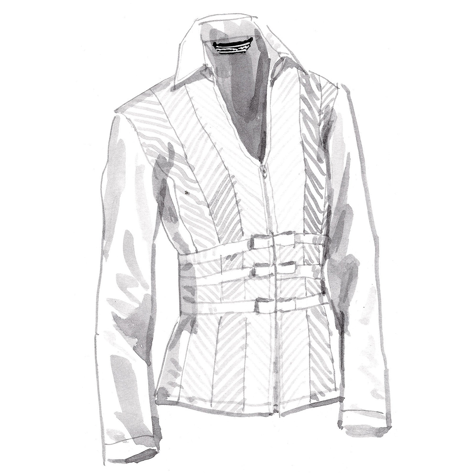 Bow Tuxedo BlouseWhite