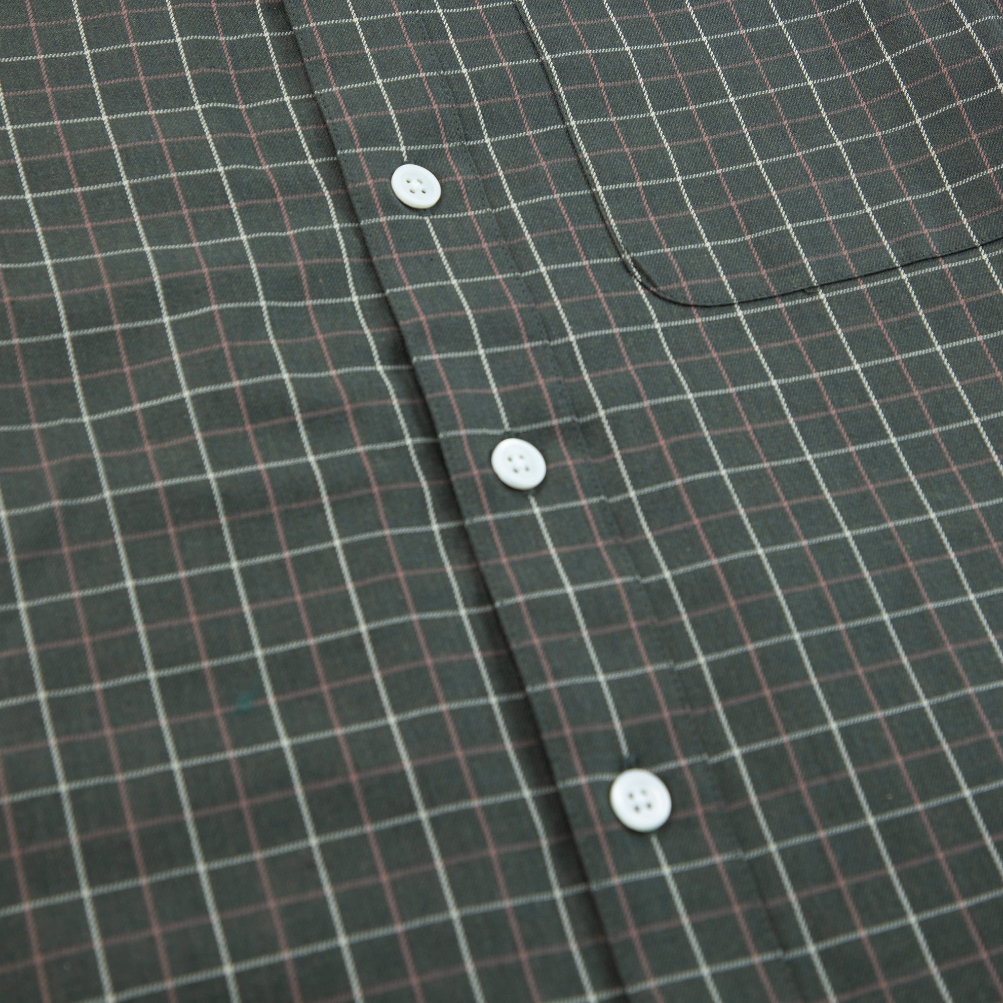 British Tattersall ShirtCream Olive Check