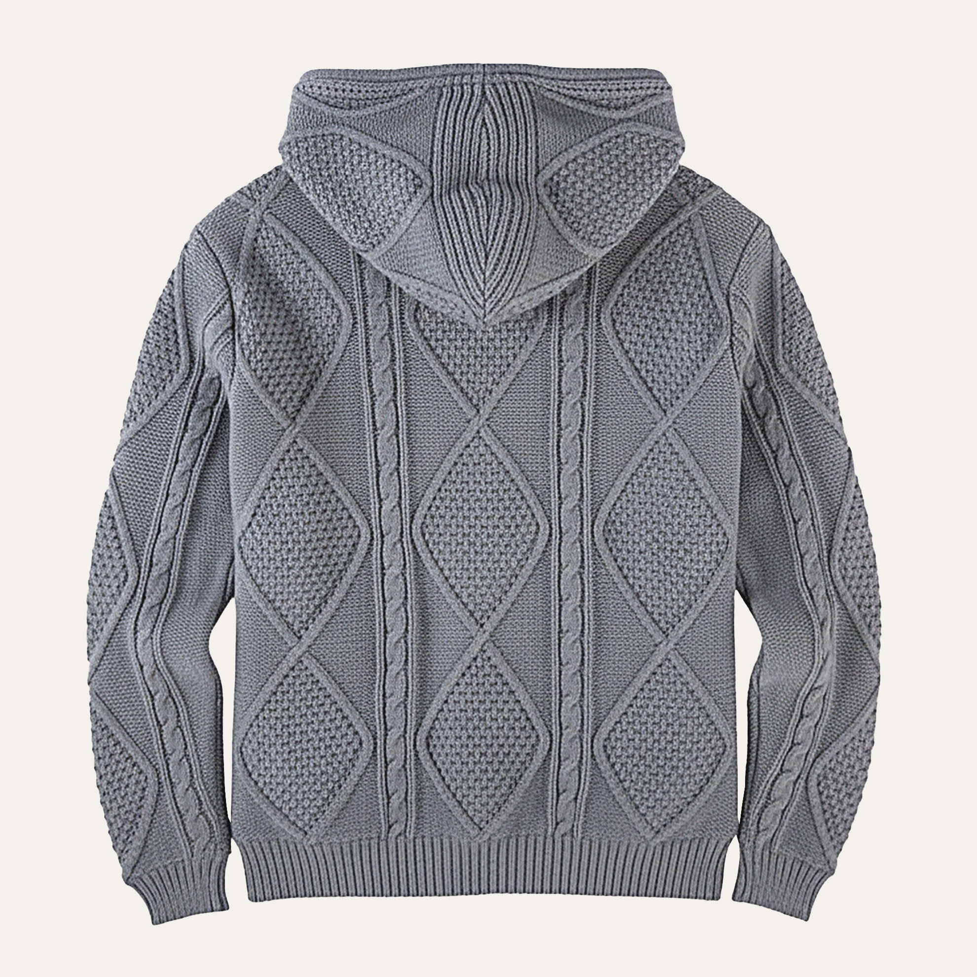 Cashmere Blend Cable HoodieMelange