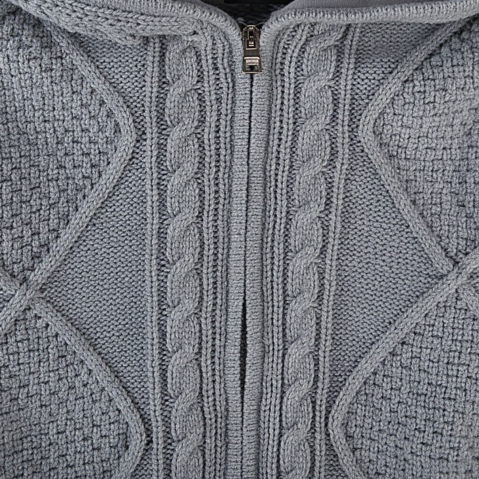 Cashmere Blend Cable HoodieMelange