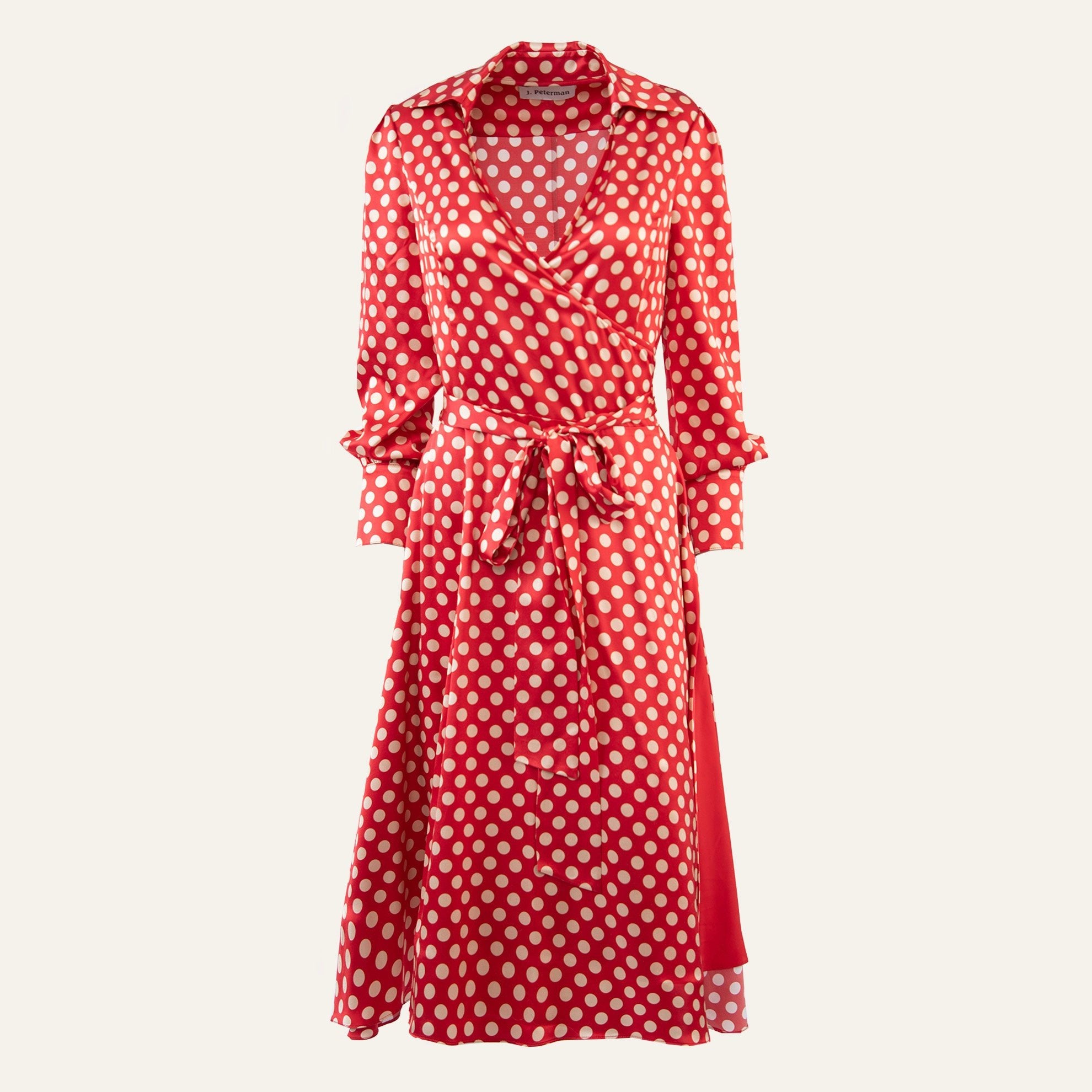 Champs - Élysées Silk DressRed Cream Dot