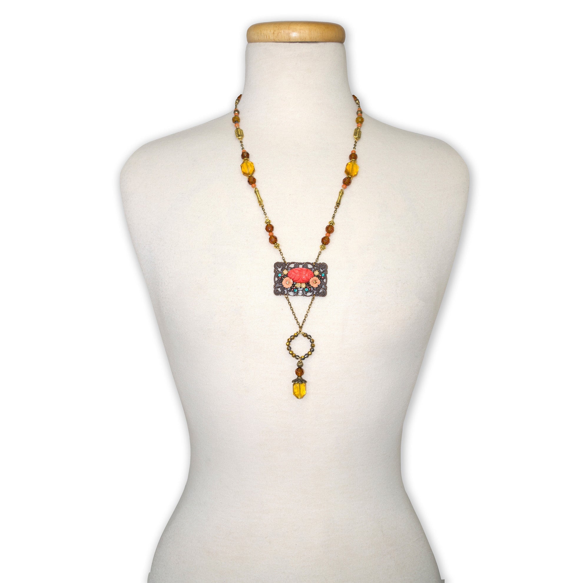 Coral Pendant Necklace