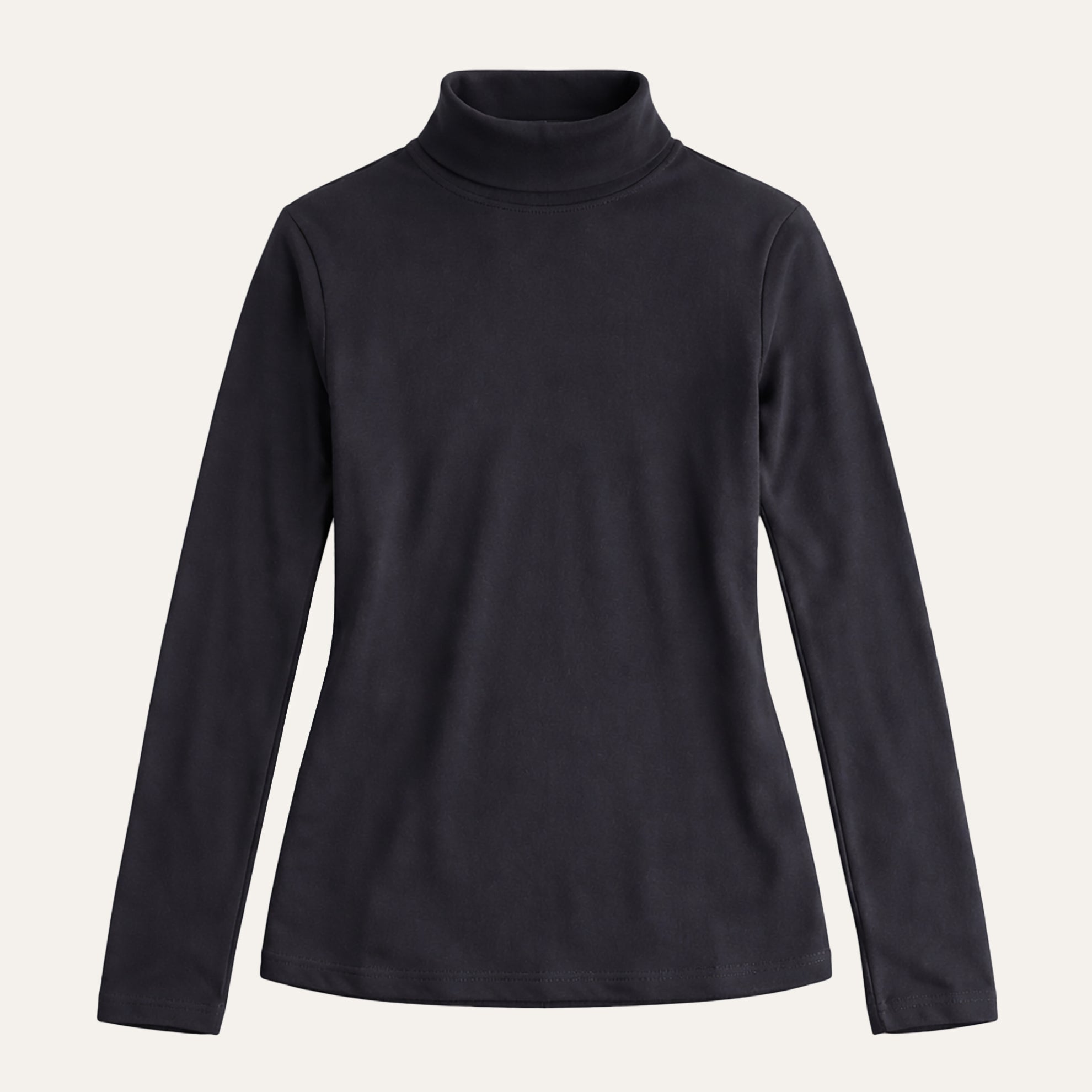 Cotton Jersey TurtleneckBlack