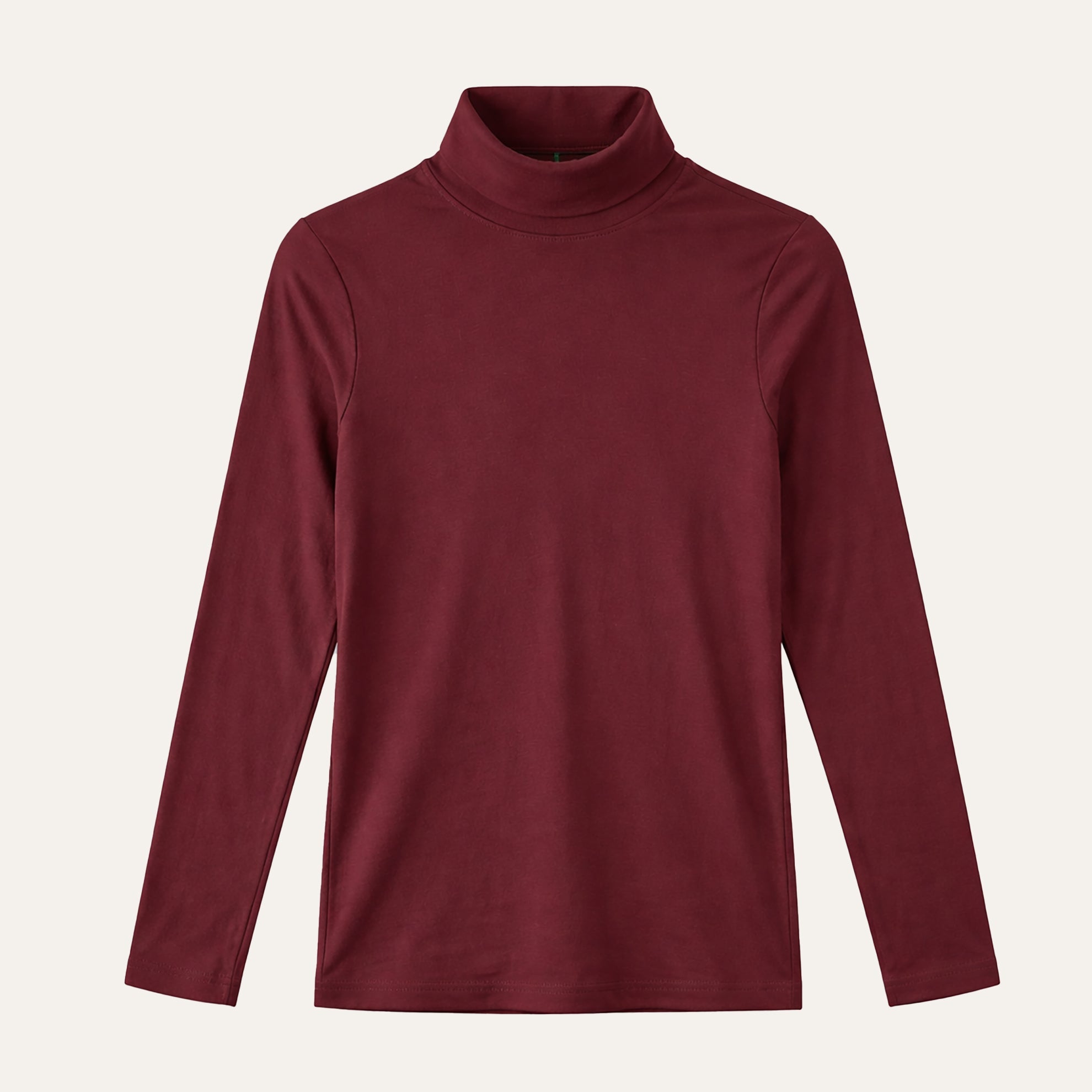 Cotton Jersey TurtleneckBurgundy