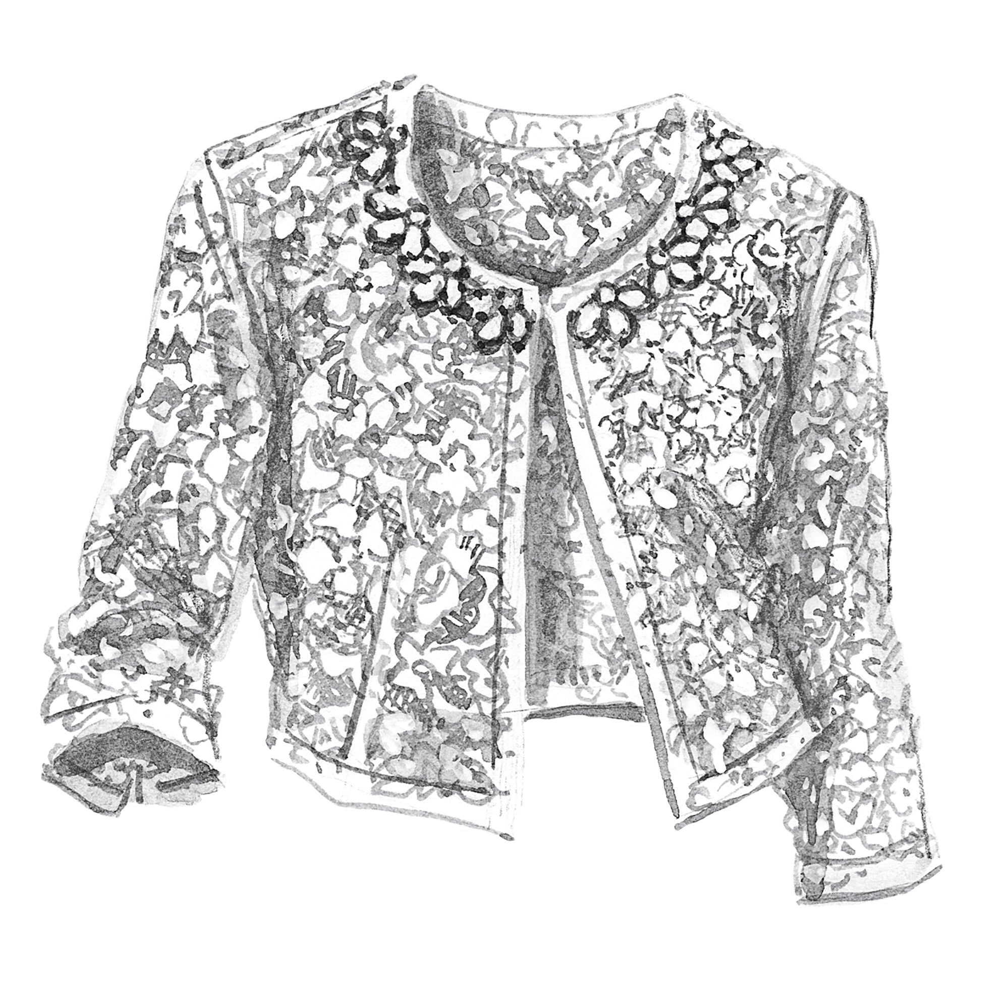 Cropped Lace BoleroWhite