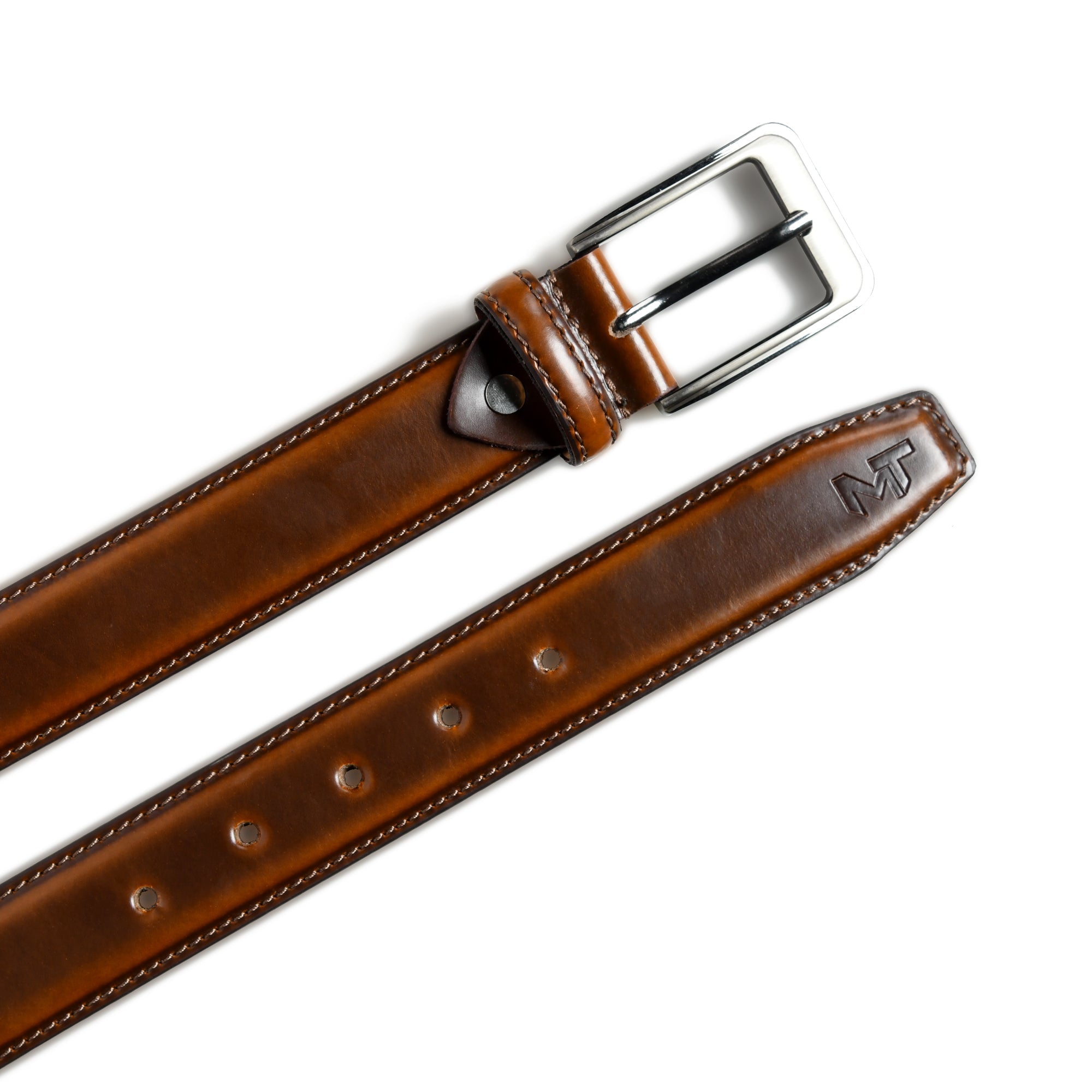 Eclipse Walnut Brown Leather Belt32"