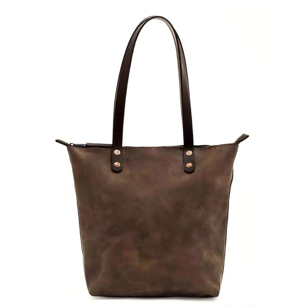 Eden MEDIUM Leather Tote Bag - ZipperedMolasses