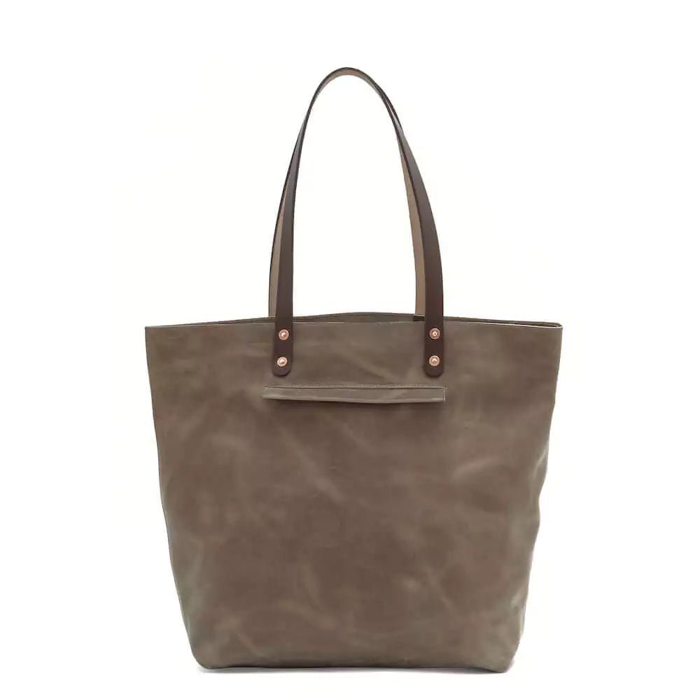 Eden OVERSIZED Leather Tote Bag - ClassicMushroom