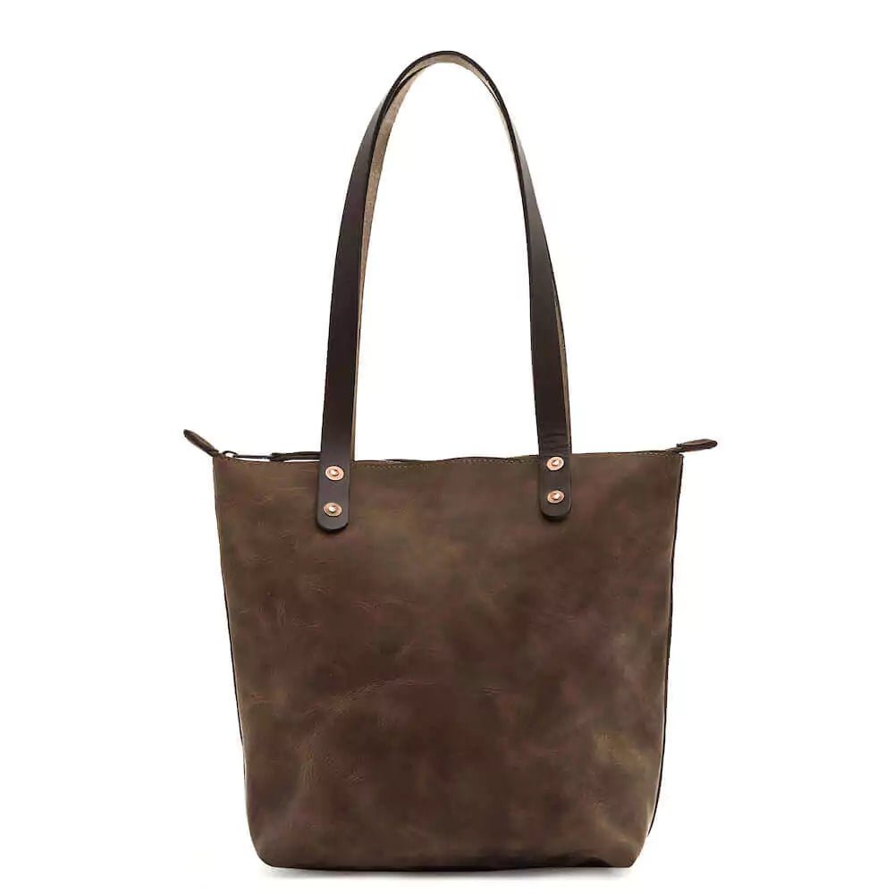 Eden SMALL Leather Tote Bag - ZipperedMolasses