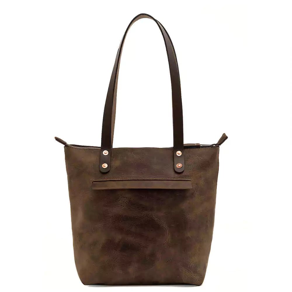Eden SMALL Leather Tote Bag - ZipperedMolasses