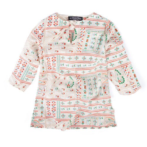 Embroidered Kurta TunicOrange Multi