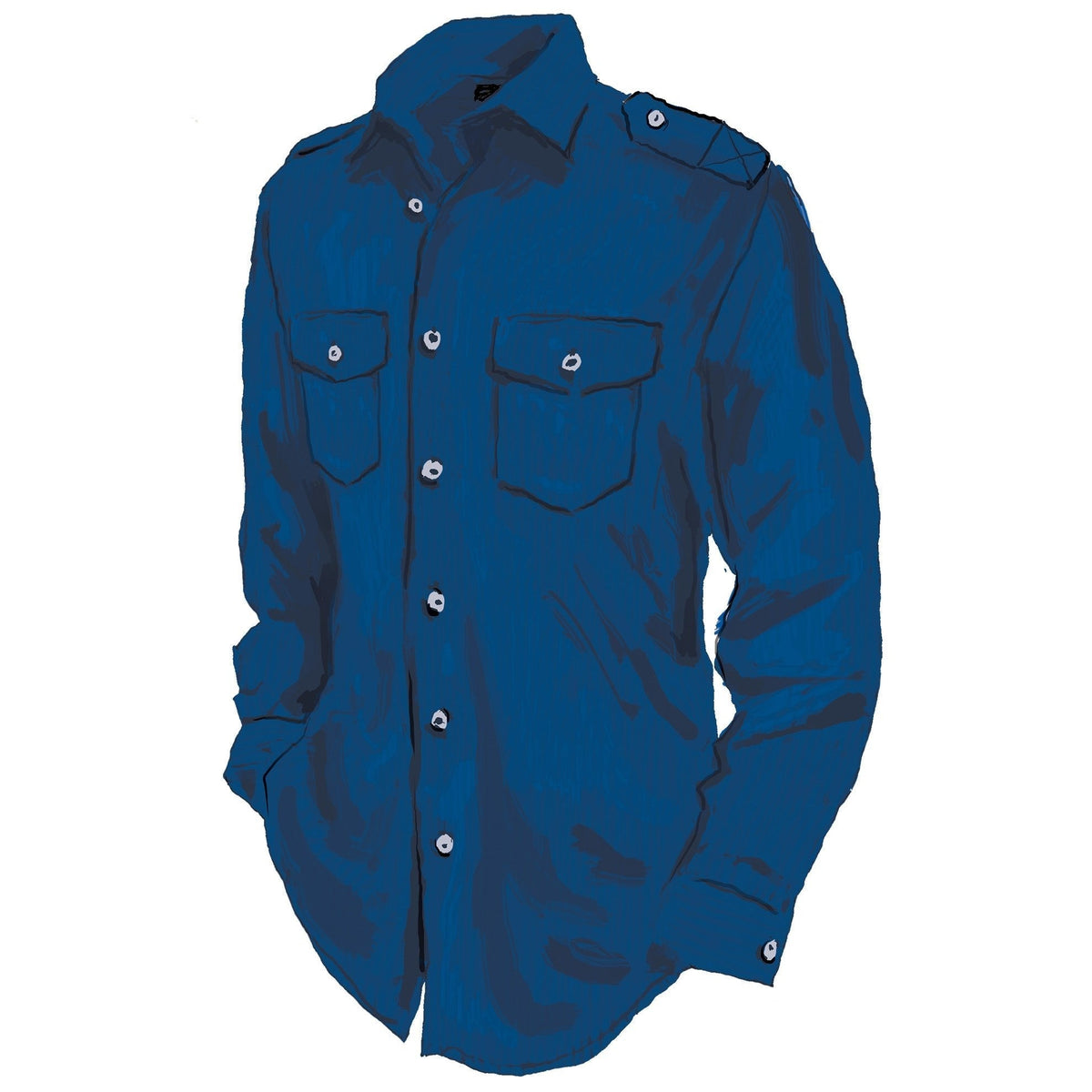 dress shirts with epaulets 8301 Light Blue Short Sleeve w/ Epaulets (Sky Blue)