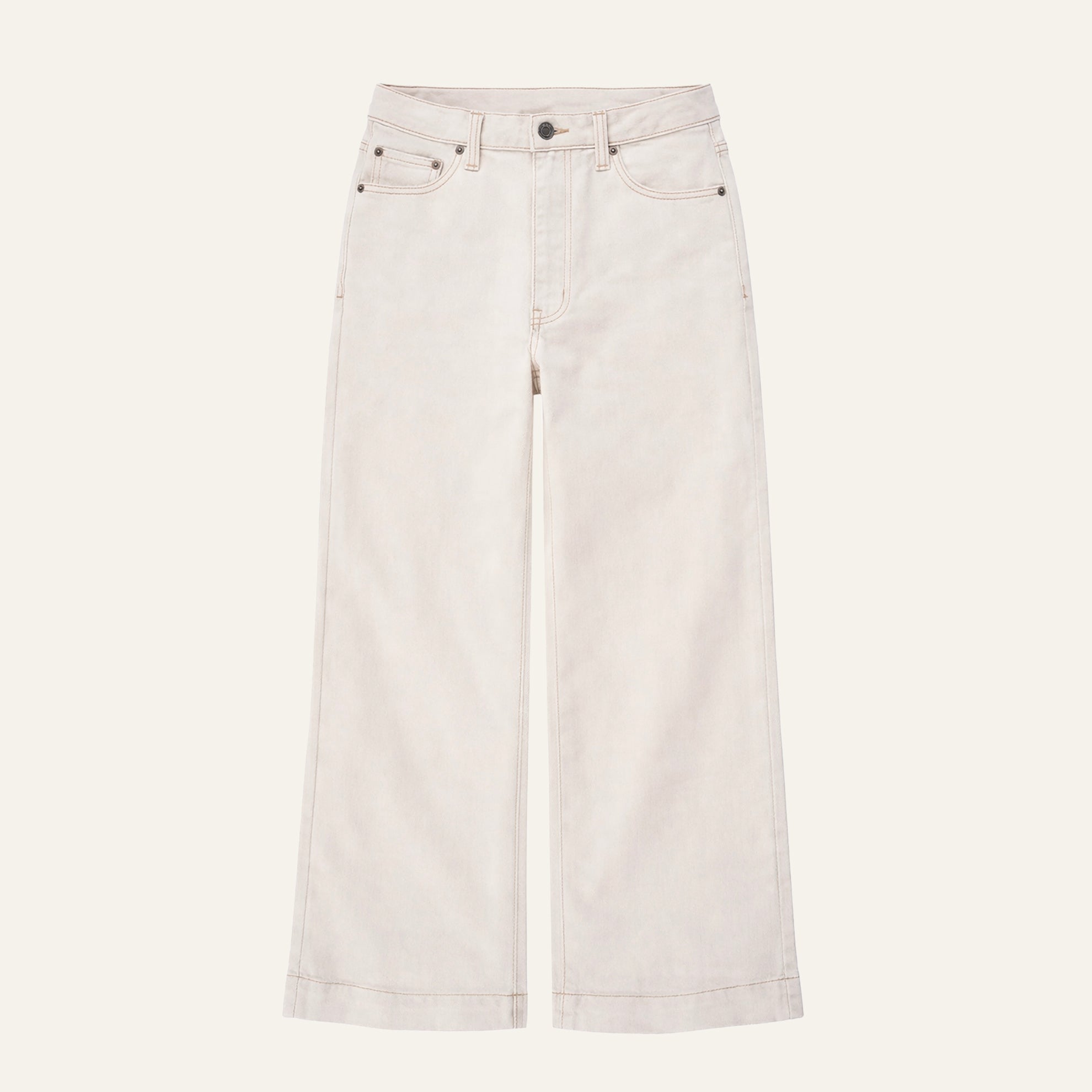 Five Pocket Denim Wide LegsNatural