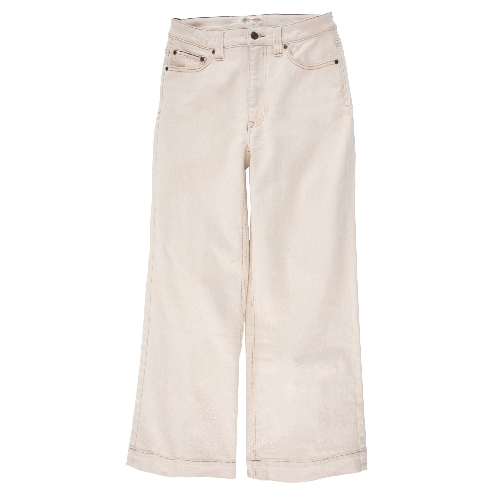 Five Pocket Denim Wide LegsNatural