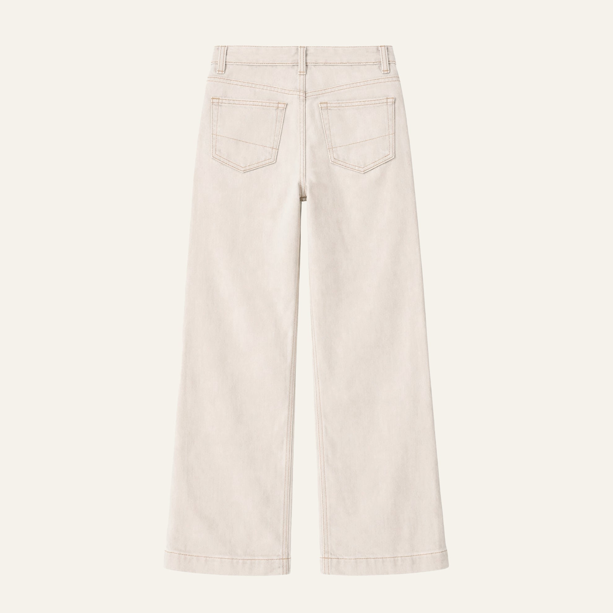 Five Pocket Denim Wide LegsNatural