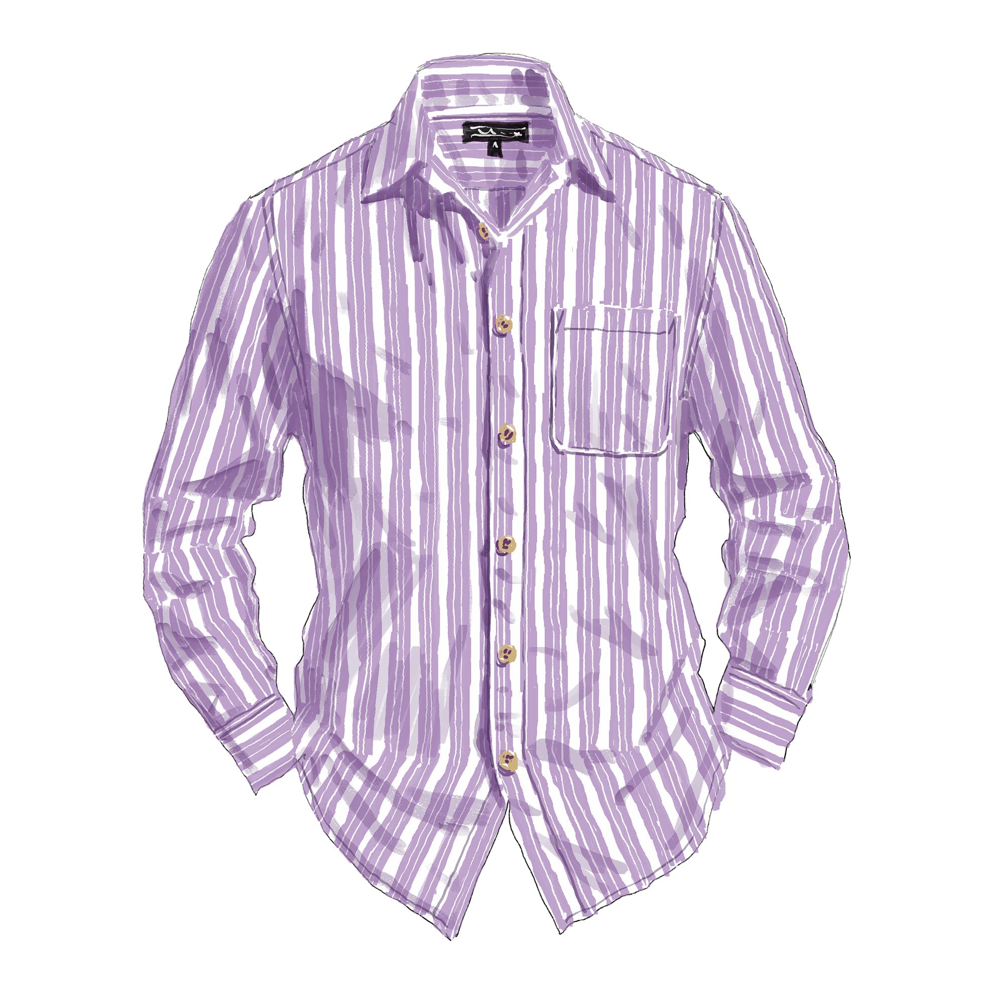Free Agent Basketweave Pinstripe ShirtLavender