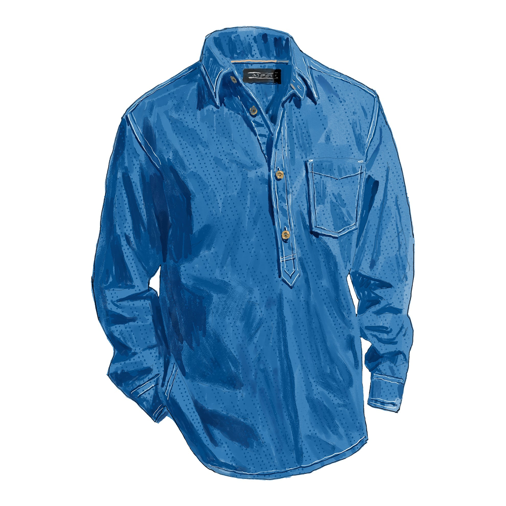 Indigo Island Popover - The J. Peterman Company