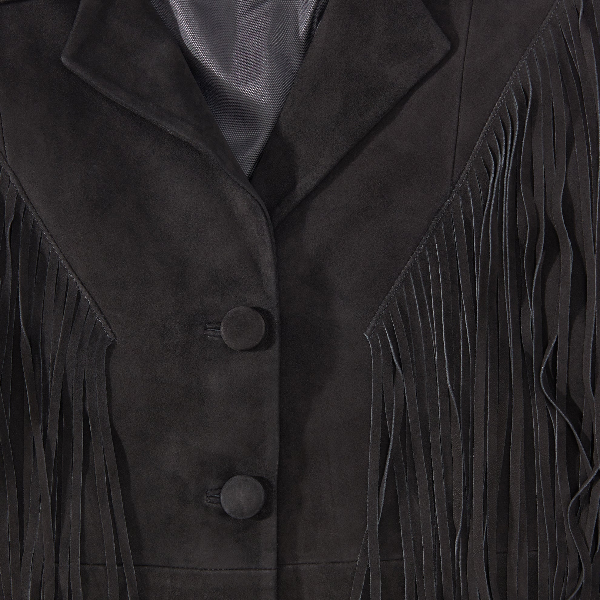 Fringe Suede JacketBlack