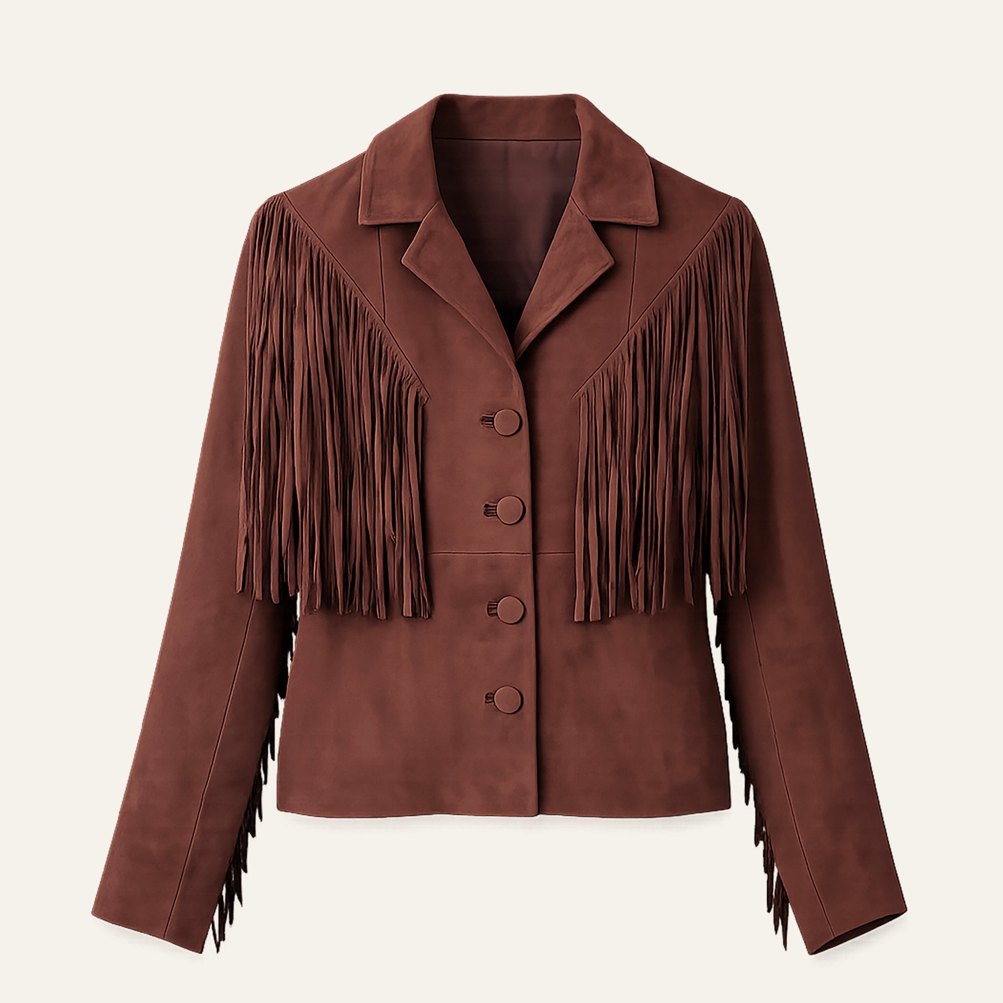 Fringe Suede JacketChocolate
