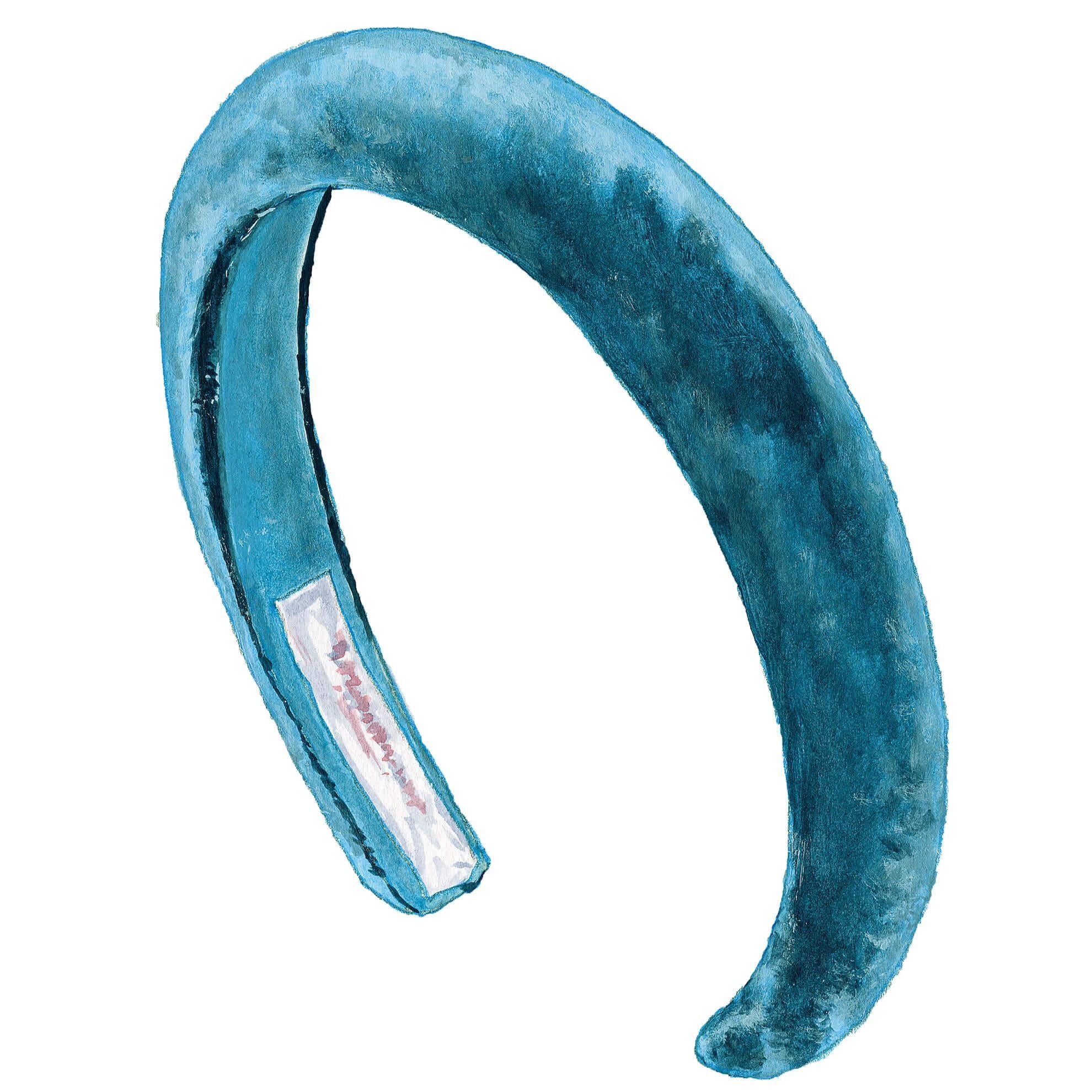 Hammered Silk HeadbandStorm Blue