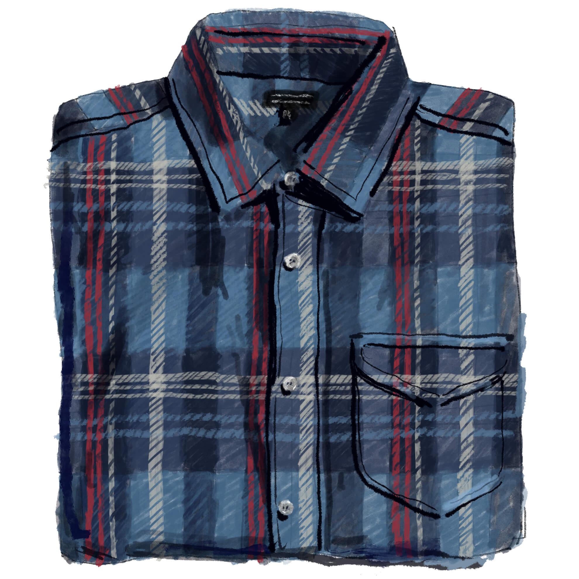 Hampton Summer Plaid ShirtBlue Red Plaid