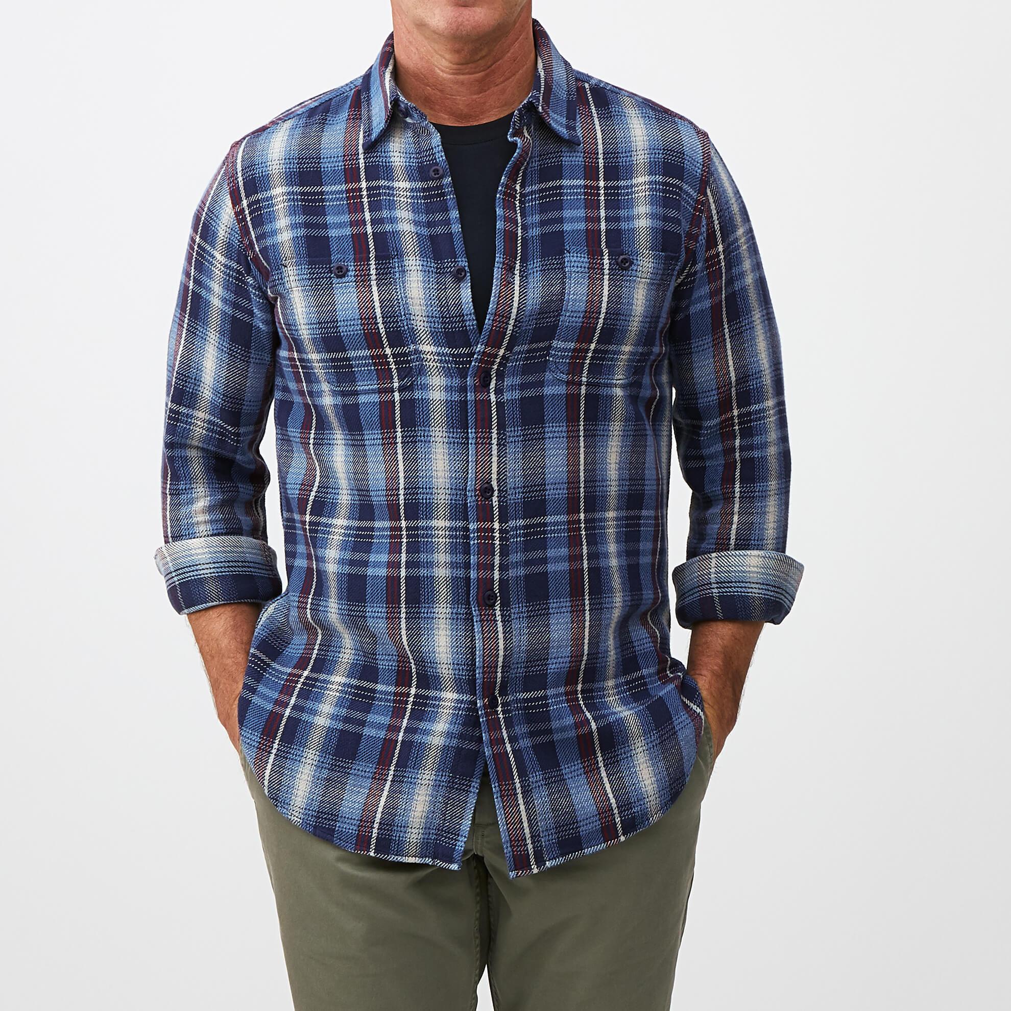 Hampton Summer Plaid ShirtBlue Red Plaid