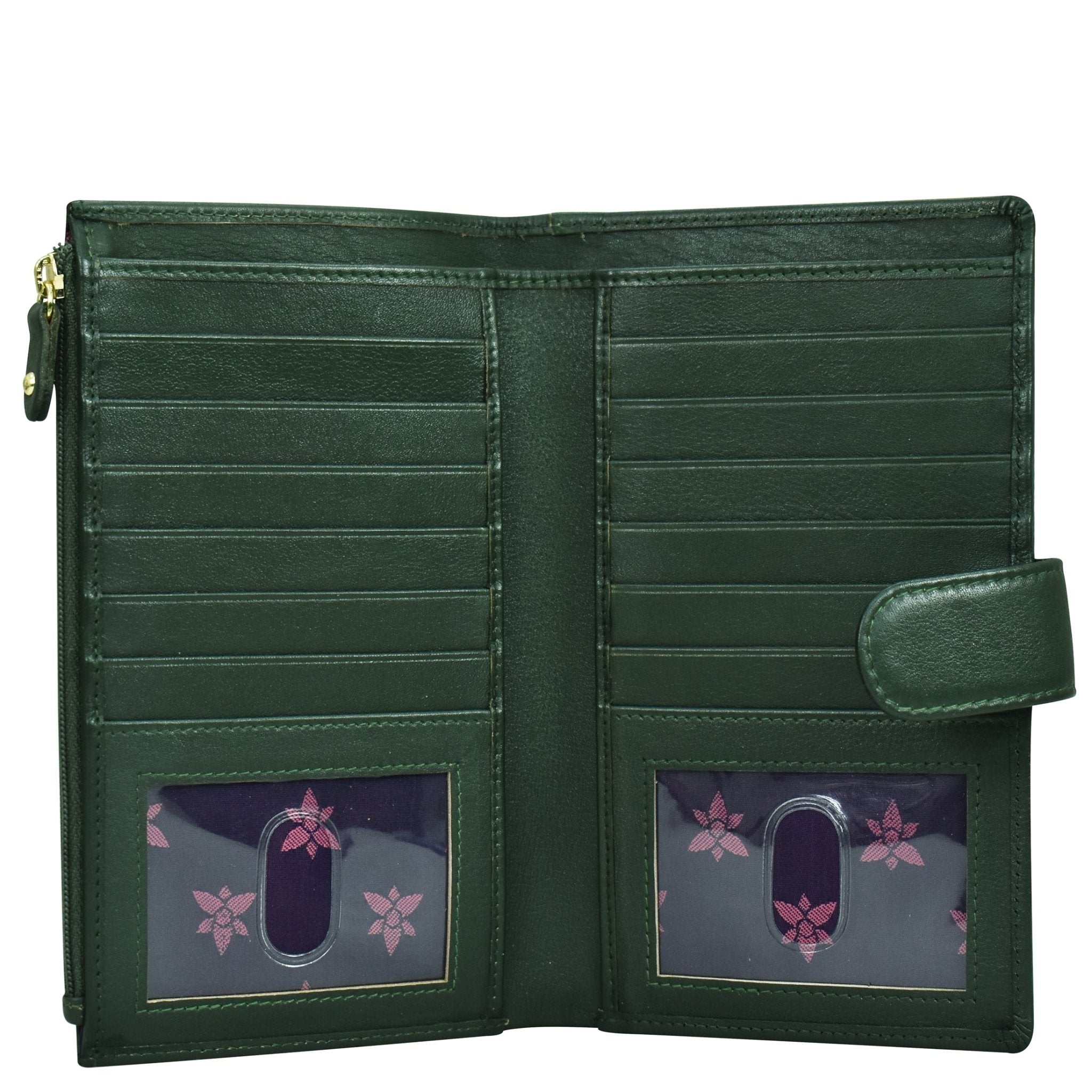 Hand Painted Crossbody Wallet & Phone OrganizerVintage Floral