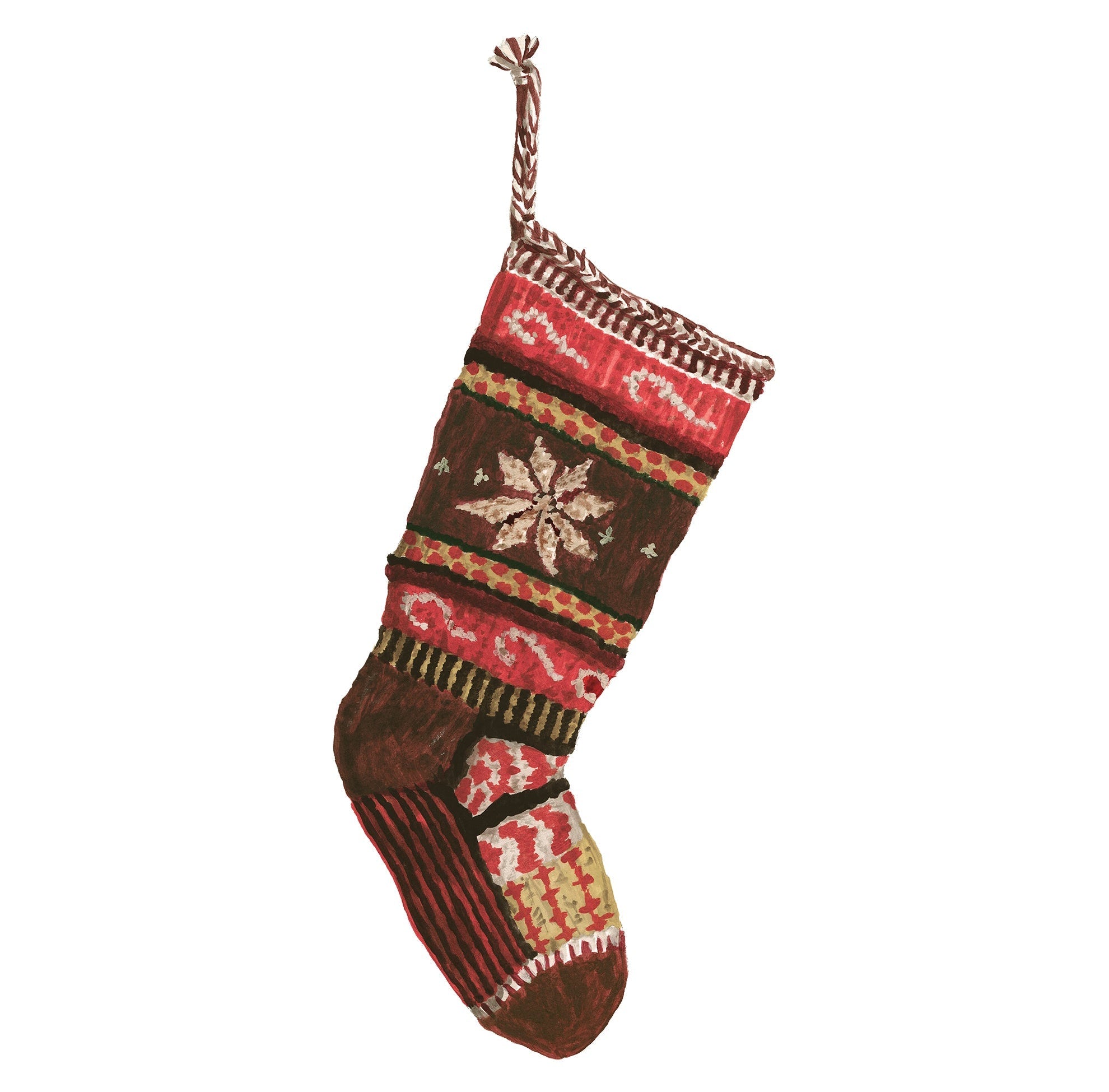 Himalayan Handknit Hearth StockingsChocolate