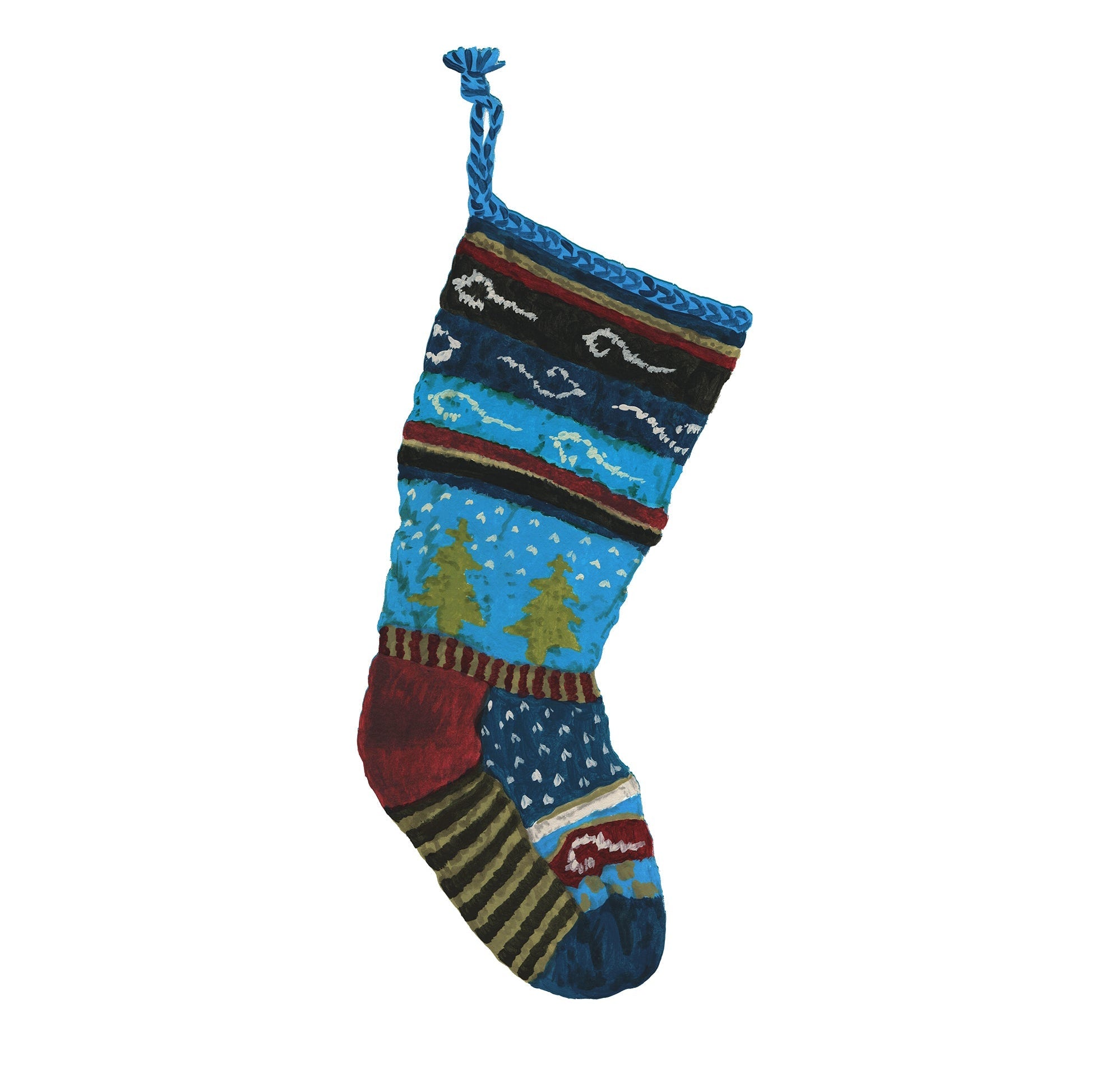 Himalayan Handknit Hearth StockingsLapis