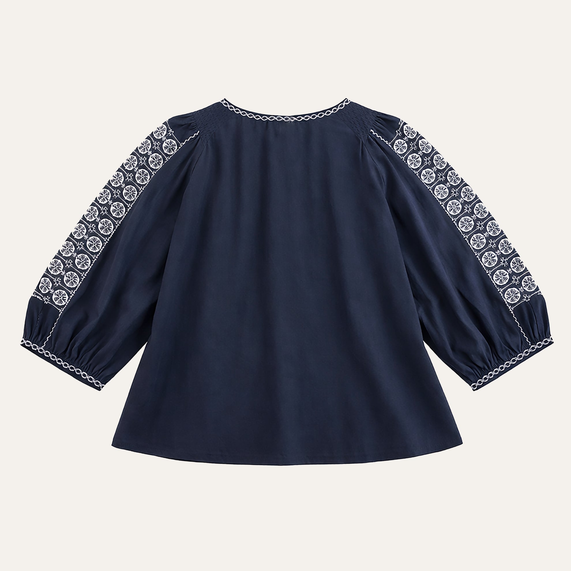 Ilica Street Embroidered BlouseNavy