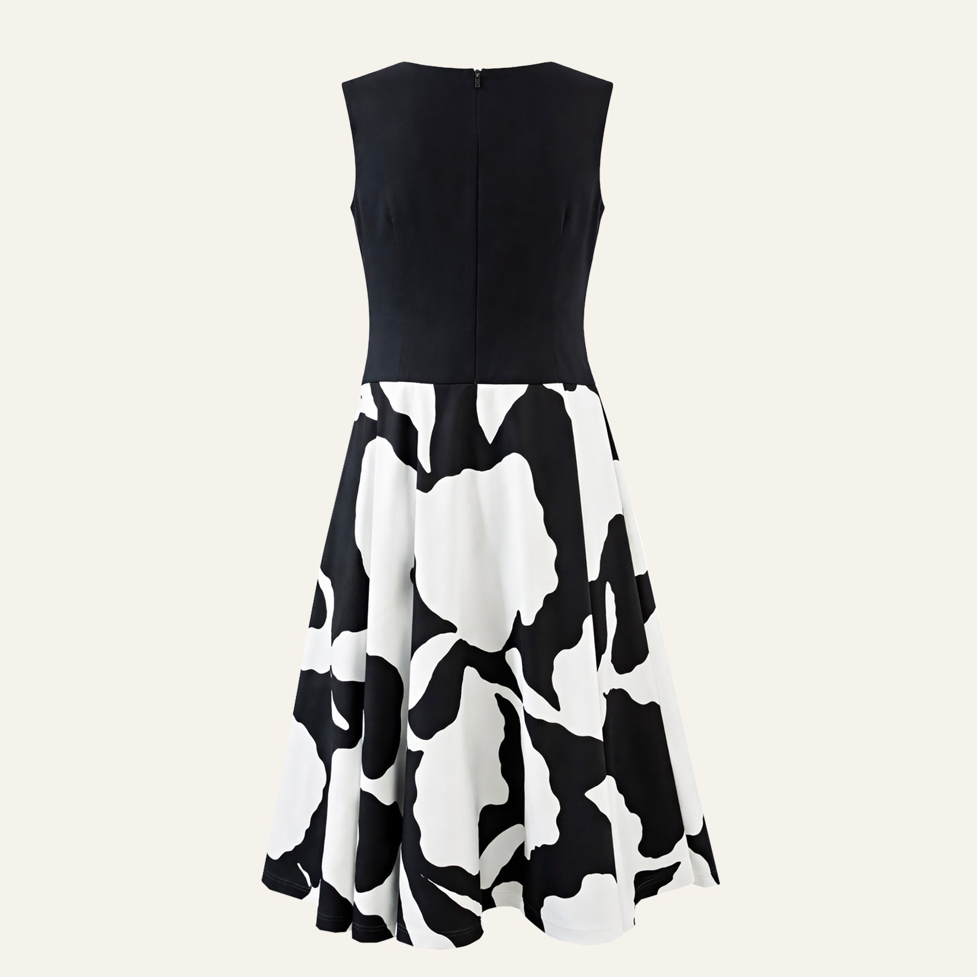Italian Floral DressBlack and White