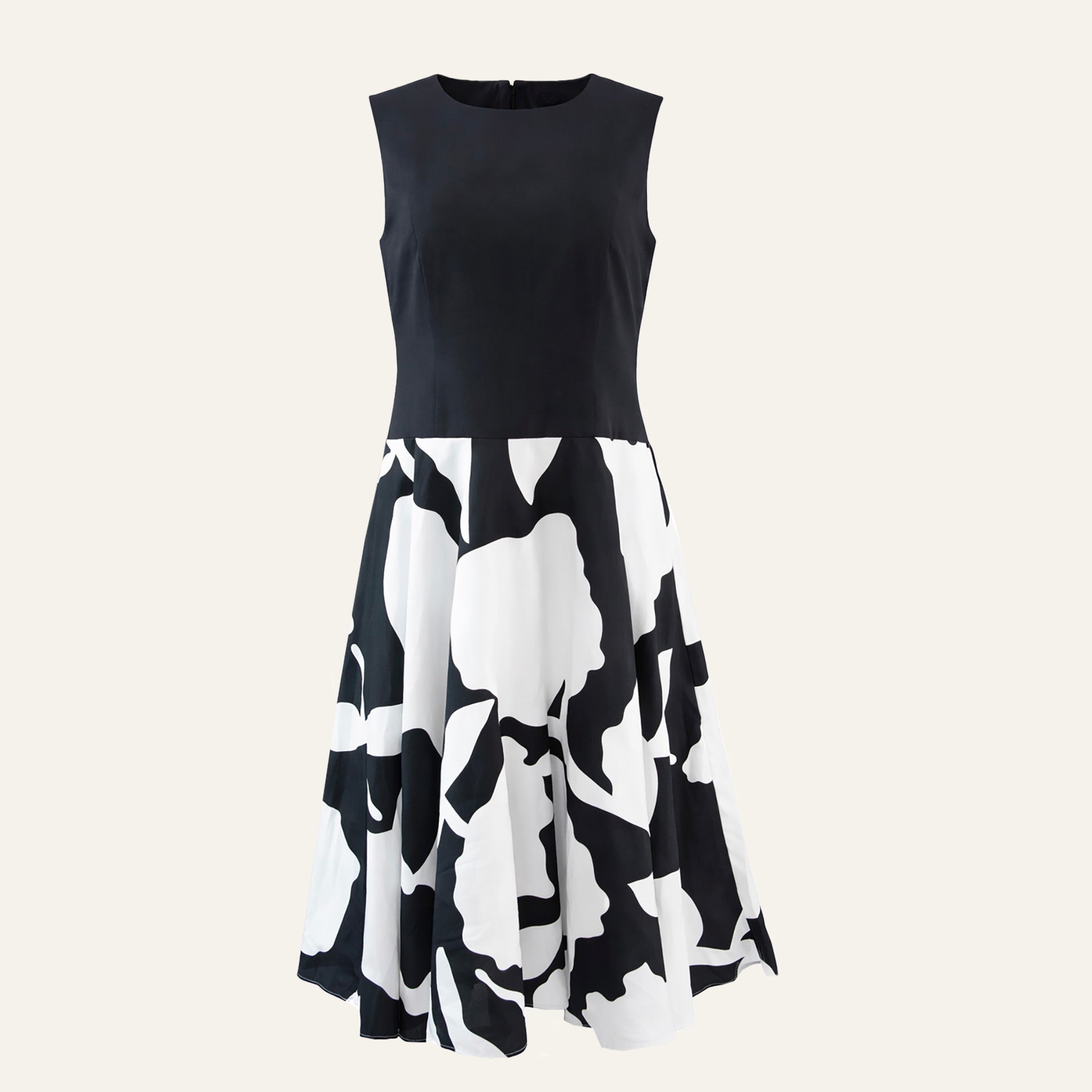 Italian Floral DressBlack and White