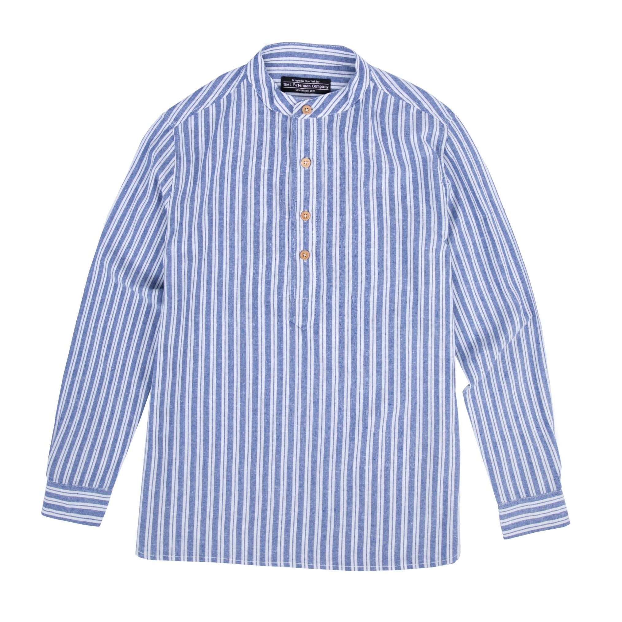 J. Peterman ShirtBlue White Stripe