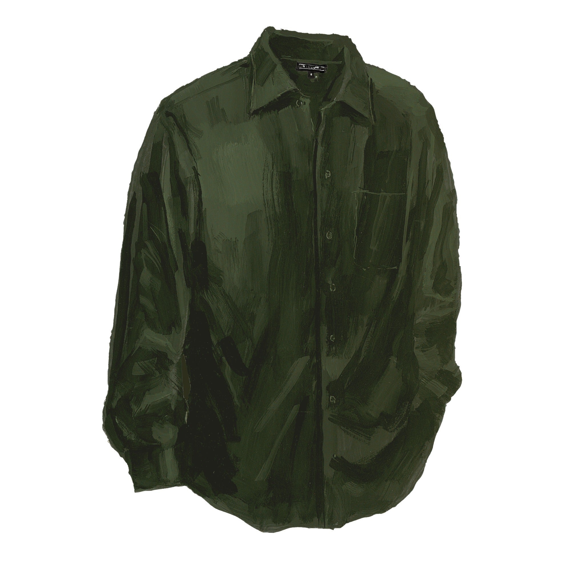 JG Silk ShirtDark Green