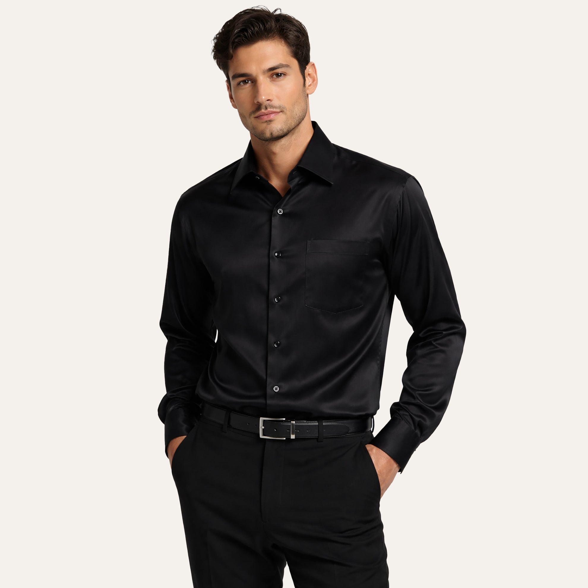 JG Silk ShirtOriginal Black