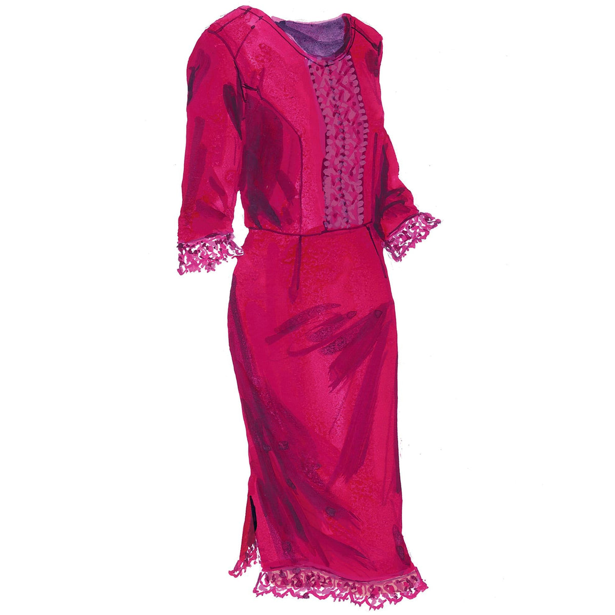 Lace Edge Dress The J. Peterman Company Lace Edge Dress The J. Peterman Company