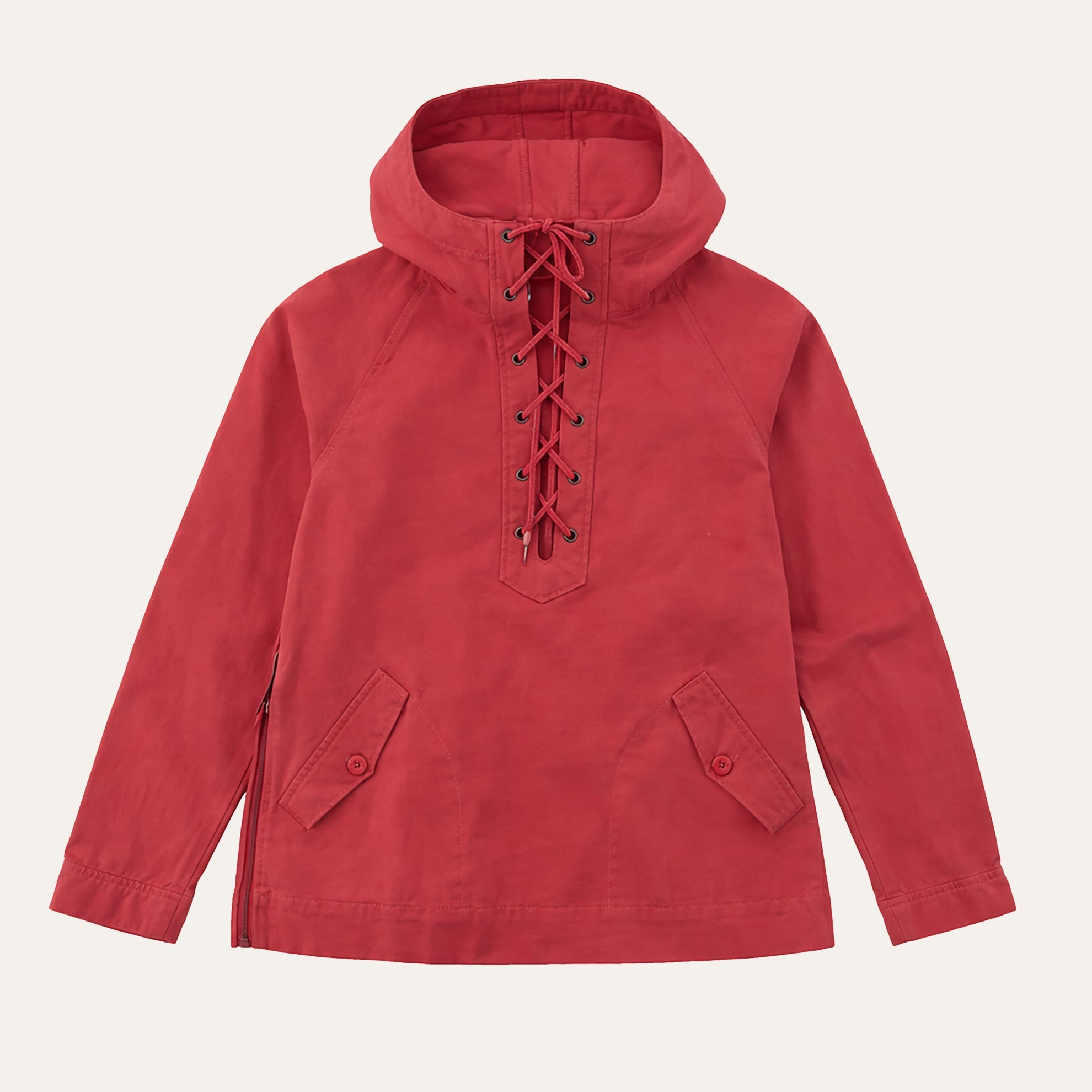 Lace - Up Sailing SmockWashed Red