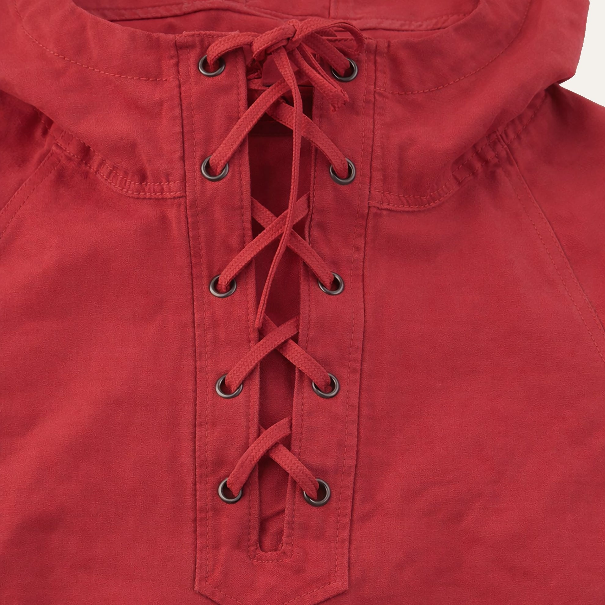 Lace - Up Sailing SmockWashed Red