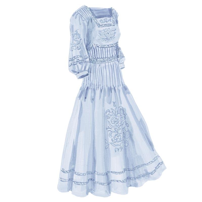 Lady Meux's Lawn DressTropical Breeze