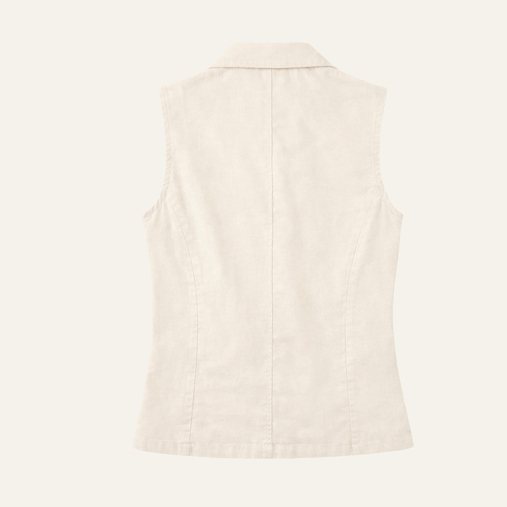 Lana's Tie - Front Linen BlouseIvory