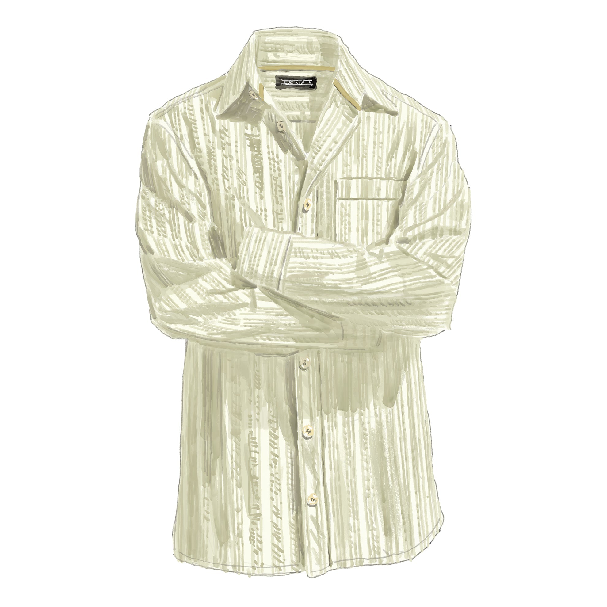 Let It Breathe Seersucker ShirtEcru