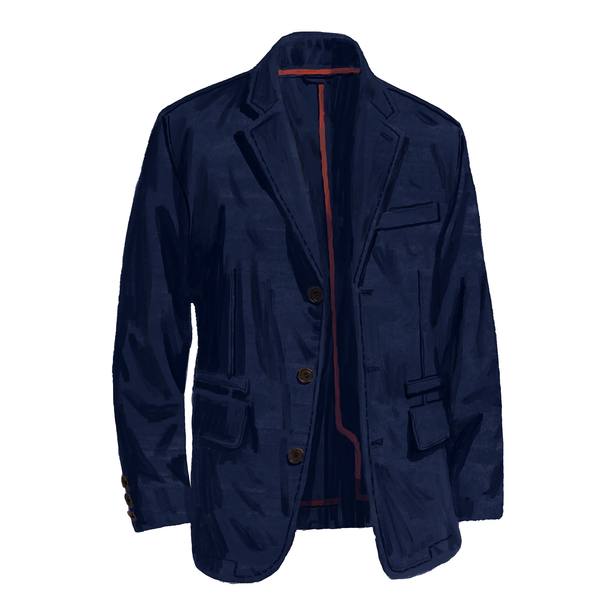 Lightweight Wool Travel Sport CoatNavy