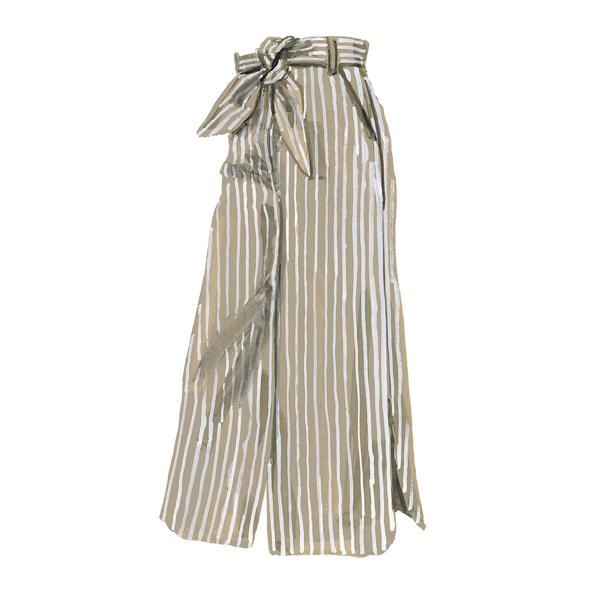 Khaki Ivory Stripe