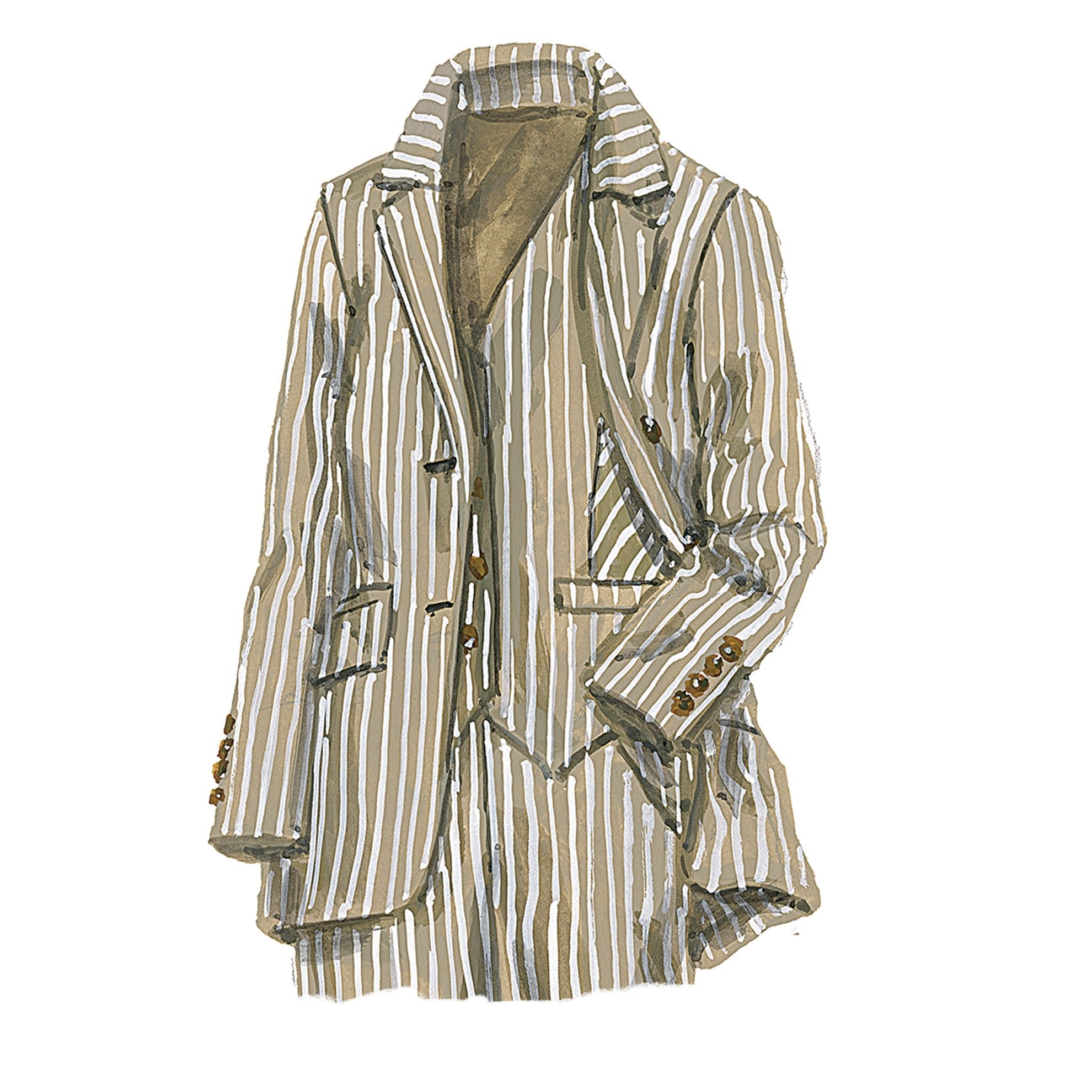 Khaki Ivory Stripe
