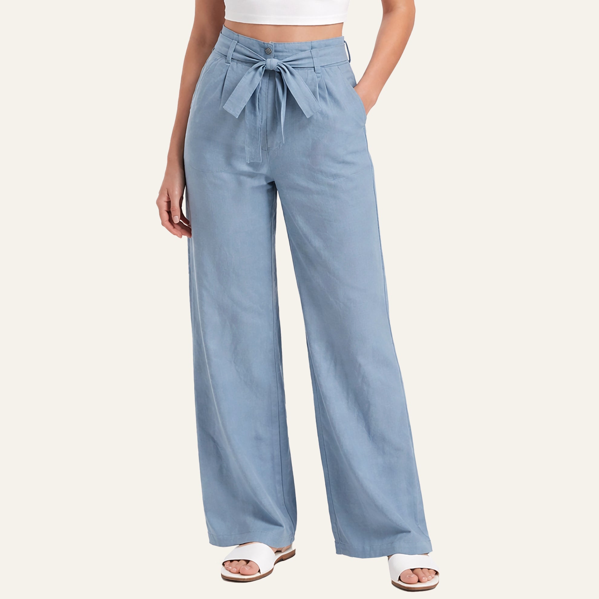 Linen Riviera PantsLight Blue