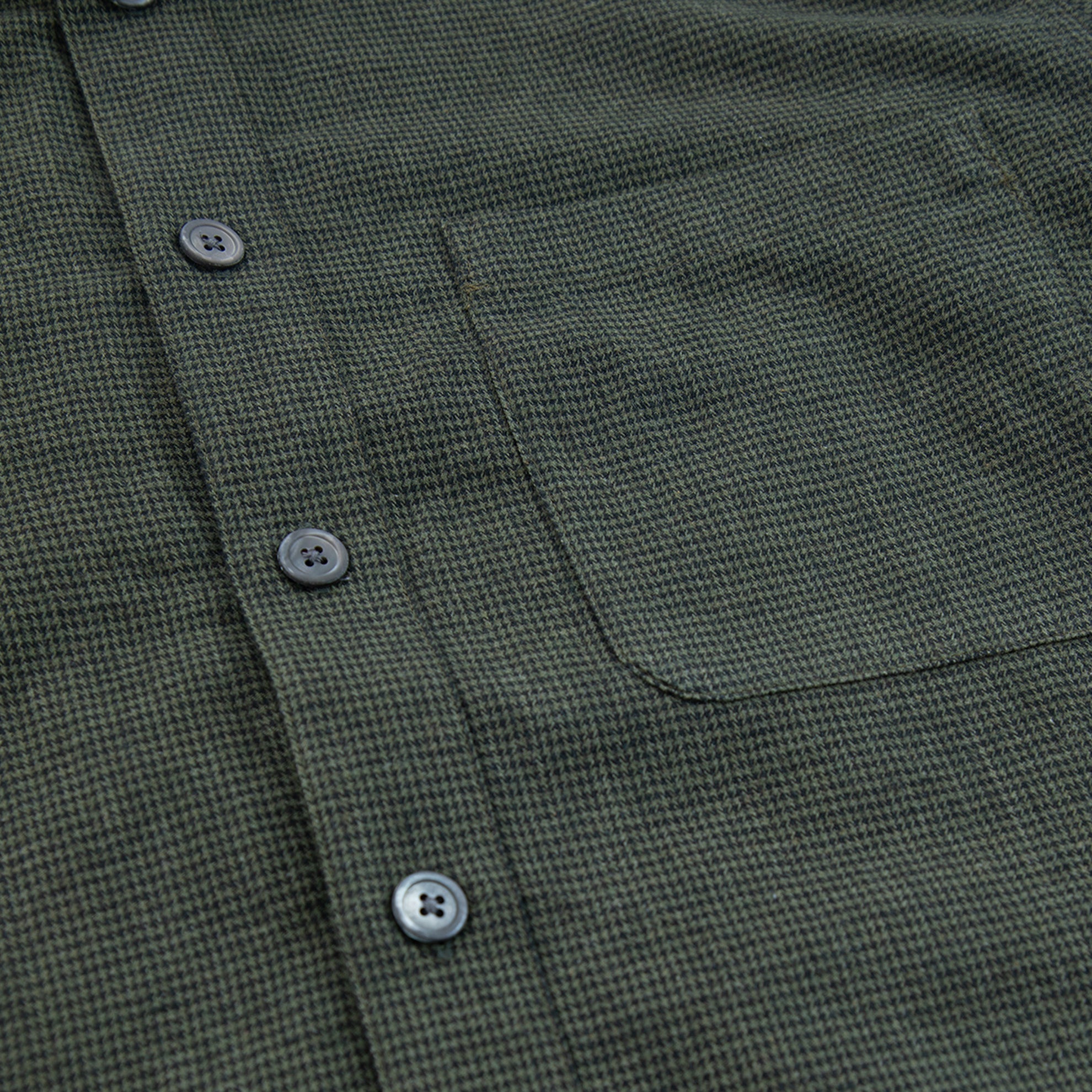 Micro Houndstooth Flannel ShirtGreen