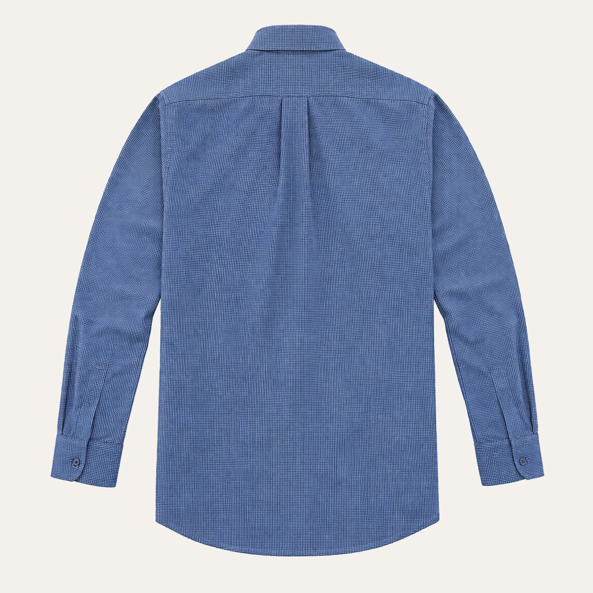 Micro Houndstooth Flannel ShirtNavy